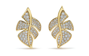 1.64ct D Flawless Diamond Earrings set in 18K Yellow Gold
