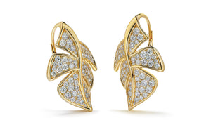 1.64ct D Flawless Diamond Earrings set in 18K Yellow Gold