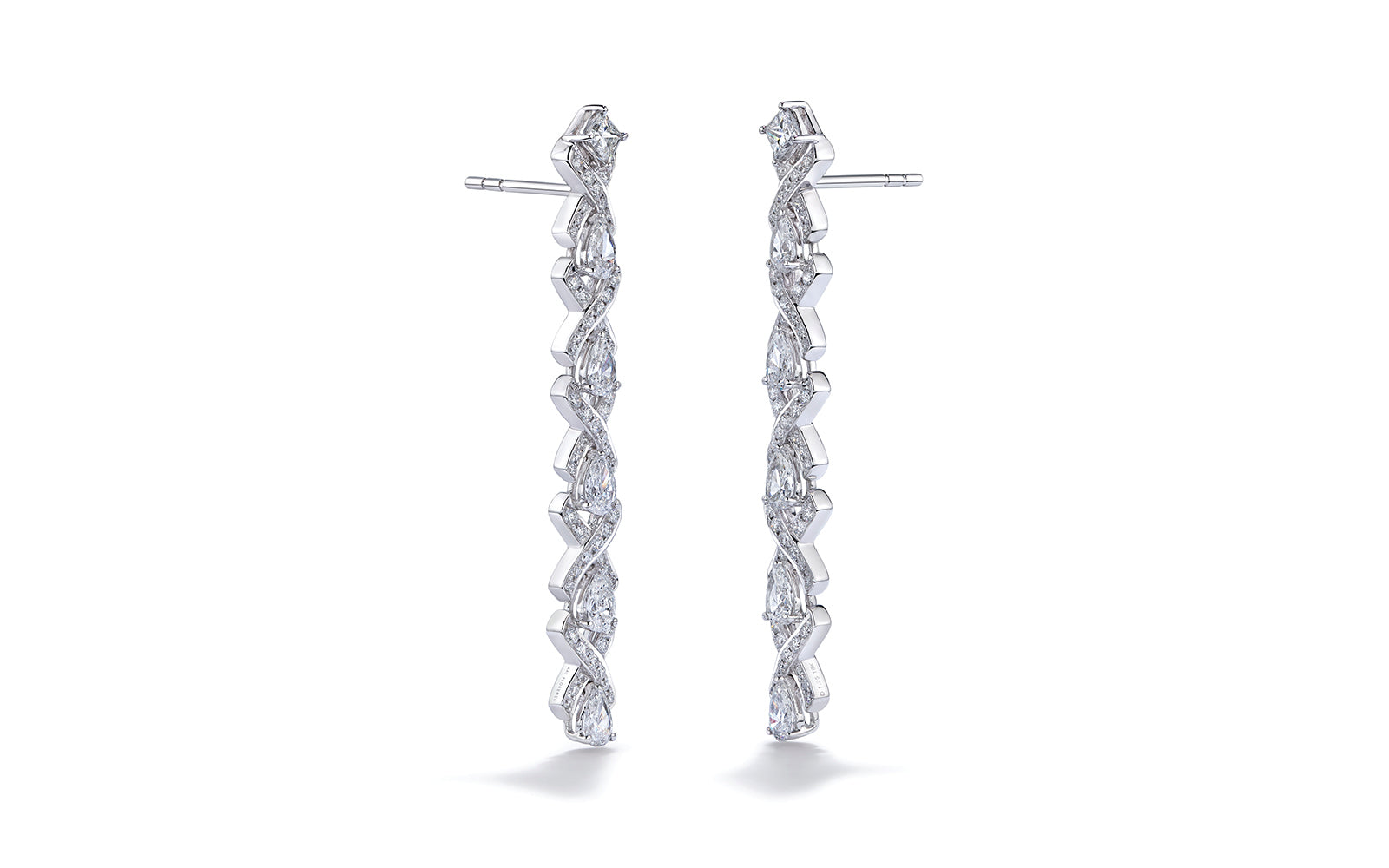 2.50ct D Flawless Diamond Earrings set in 18K White Gold
