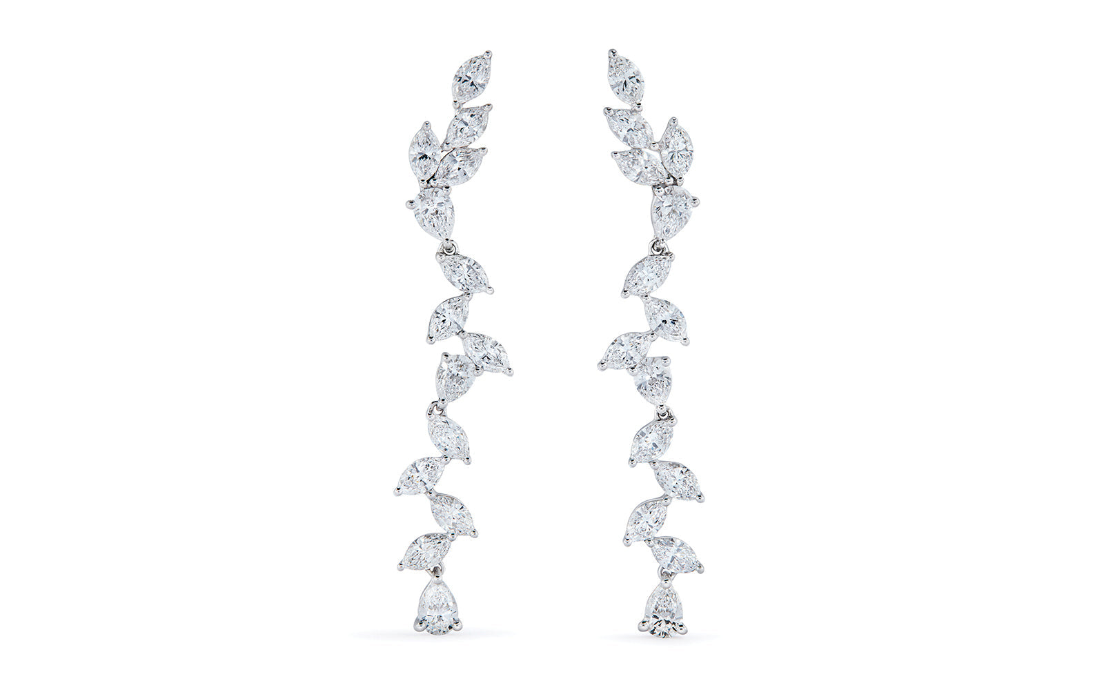3.12ct D Flawless Diamond Earrings set in 18K White Gold