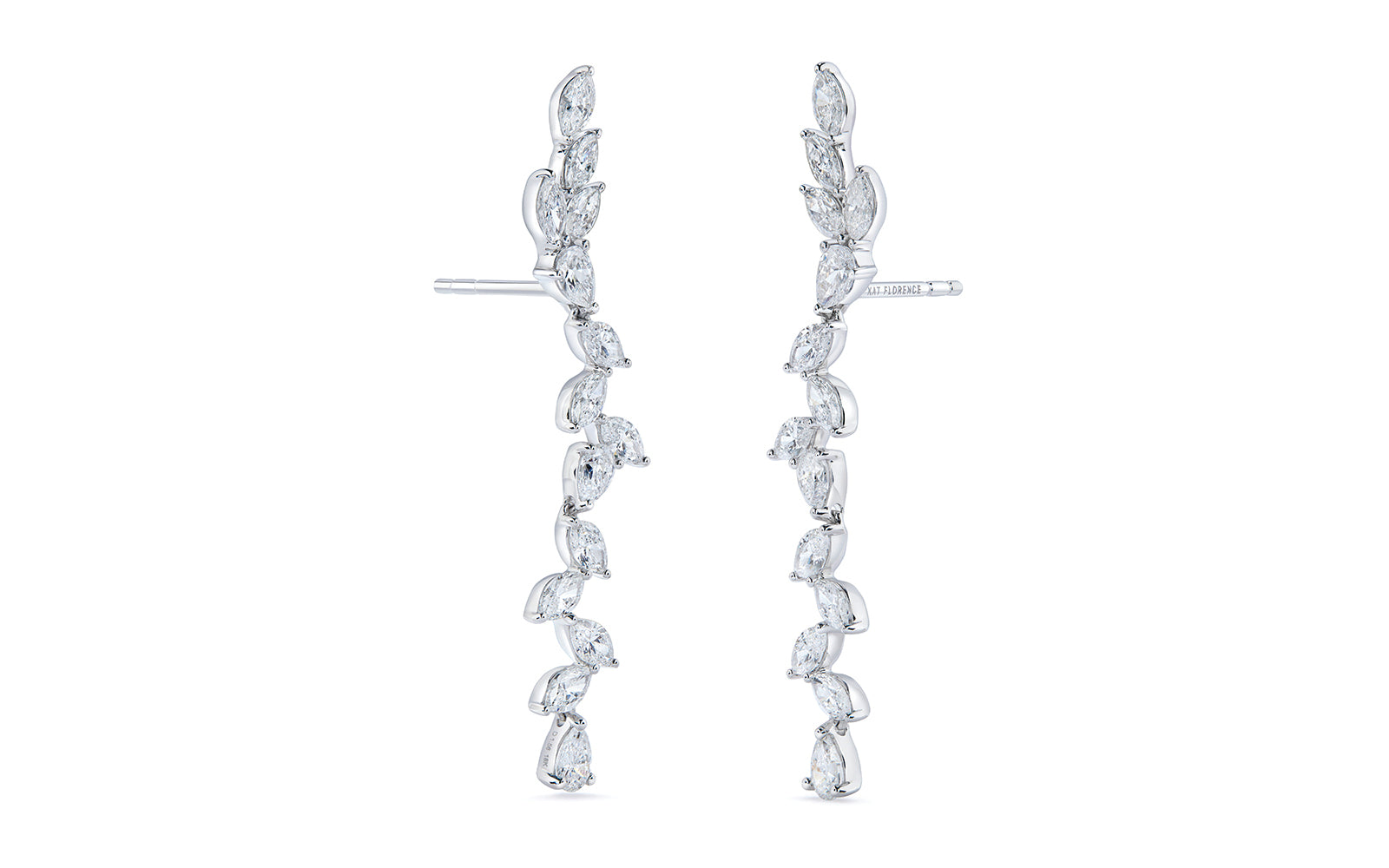 3.12ct D Flawless Diamond Earrings set in 18K White Gold