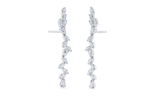 3.12ct D Flawless Diamond Earrings set in 18K White Gold