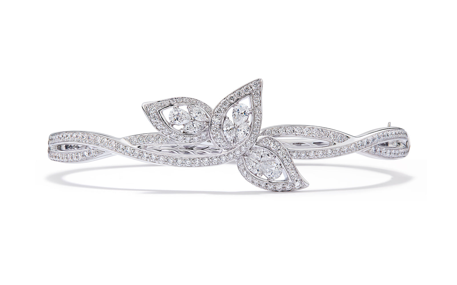 2.63ct D Flawless Diamond Bangle set in 18K White Gold