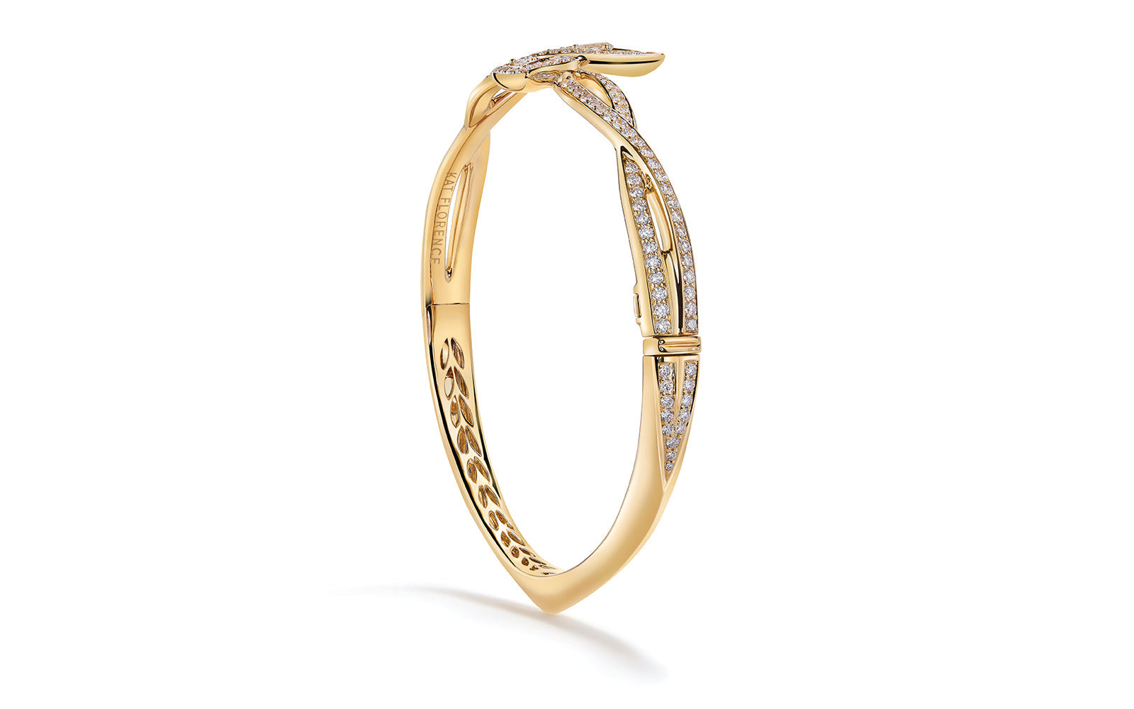 2.63ct D Flawless Diamond Bangle set in 18K Yellow Gold
