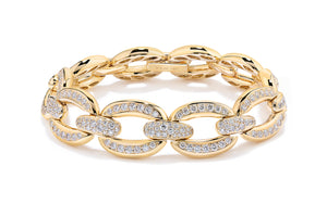 4.52ct D Flawless Diamond Bracelet set in 18K Yellow Gold
