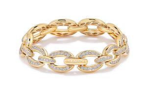 4.52ct D Flawless Diamond Bracelet set in 18K Yellow Gold