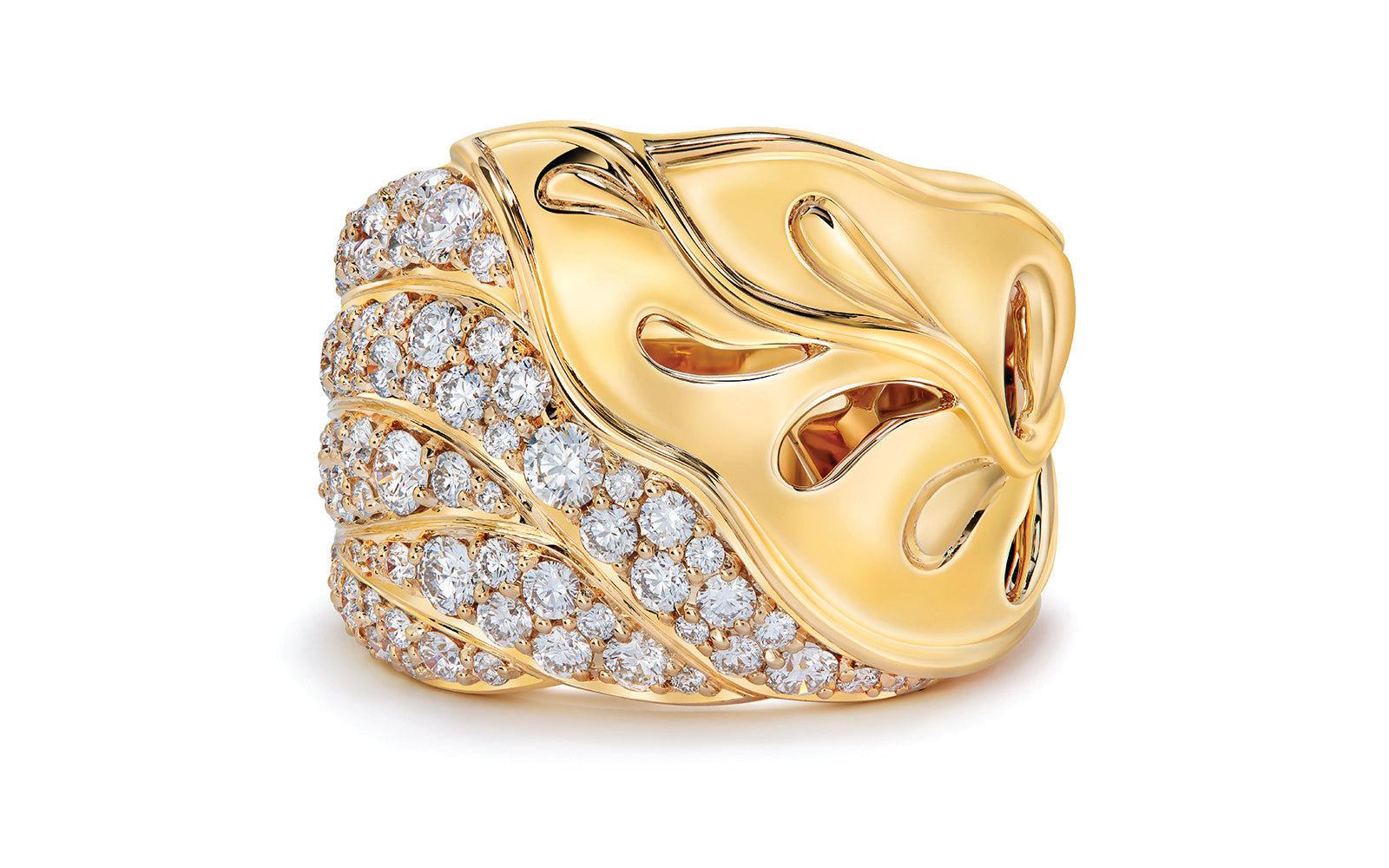 2.11ct D Flawless Diamond Ring set in 18K Yellow Gold