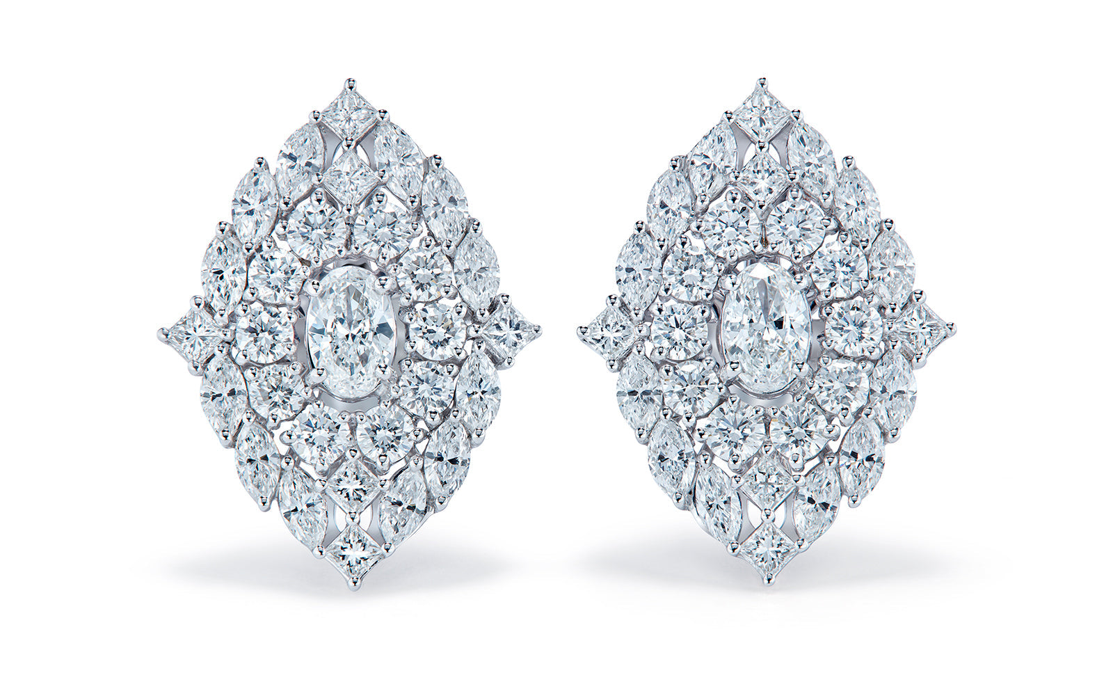 1.82ct D Flawless Diamond Earrings set in 18K White Gold