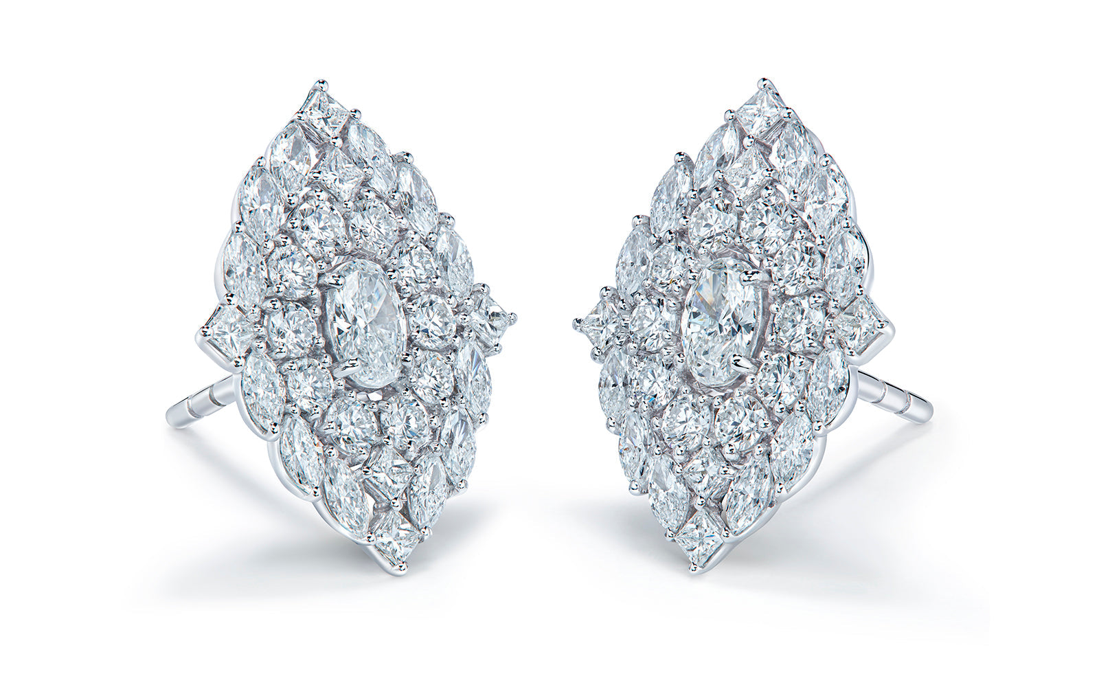 1.82ct D Flawless Diamond Earrings set in 18K White Gold