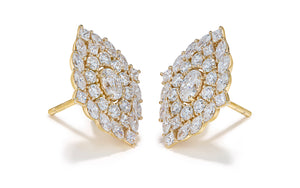1.82ct D Flawless Diamond Earrings set in 18K Yellow Gold