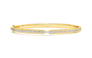 2.60ct D Flawless Diamond Bangle set in 18K Yellow Gold