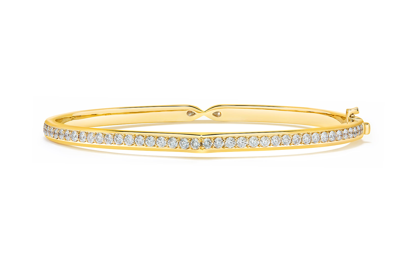 2.60ct D Flawless Diamond Bangle set in 18K Yellow Gold