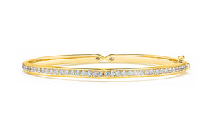 2.60ct D Flawless Diamond Bangle set in 18K Yellow Gold
