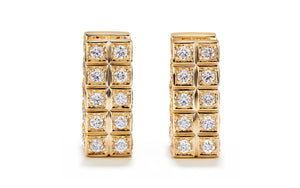 2.22ct D Flawless Diamond Earrings set in 18K Yellow Gold
