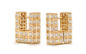 2.22ct D Flawless Diamond Earrings set in 18K Yellow Gold