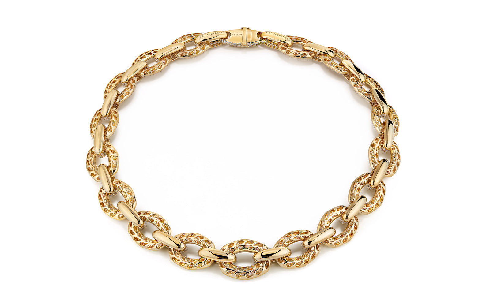 30.74ct D Flawless Diamond Necklace set in 18K Yellow Gold