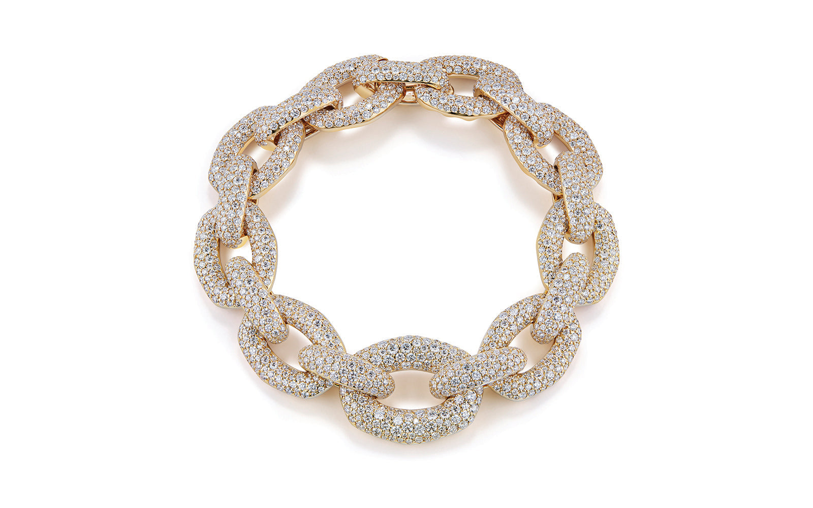 13.78ct D Flawless Diamond Bracelet set in 18K Yellow Gold