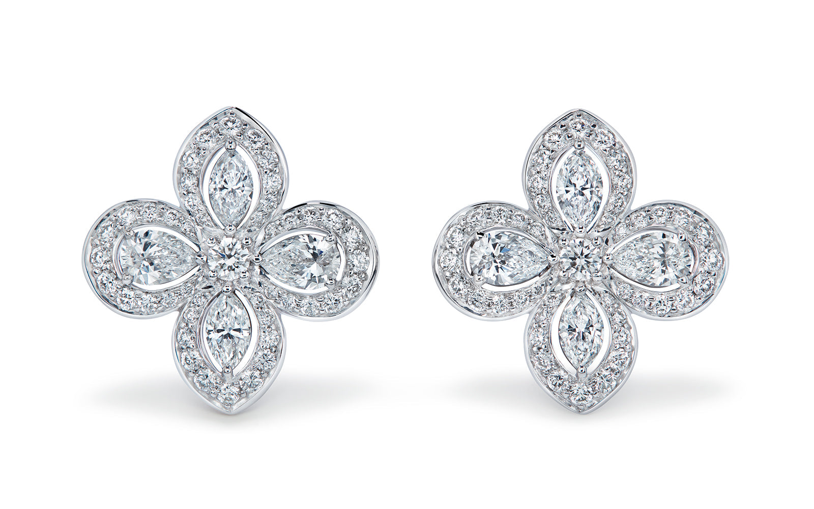 1.64ct D Flawless Diamond Earrings set in 18K White Gold