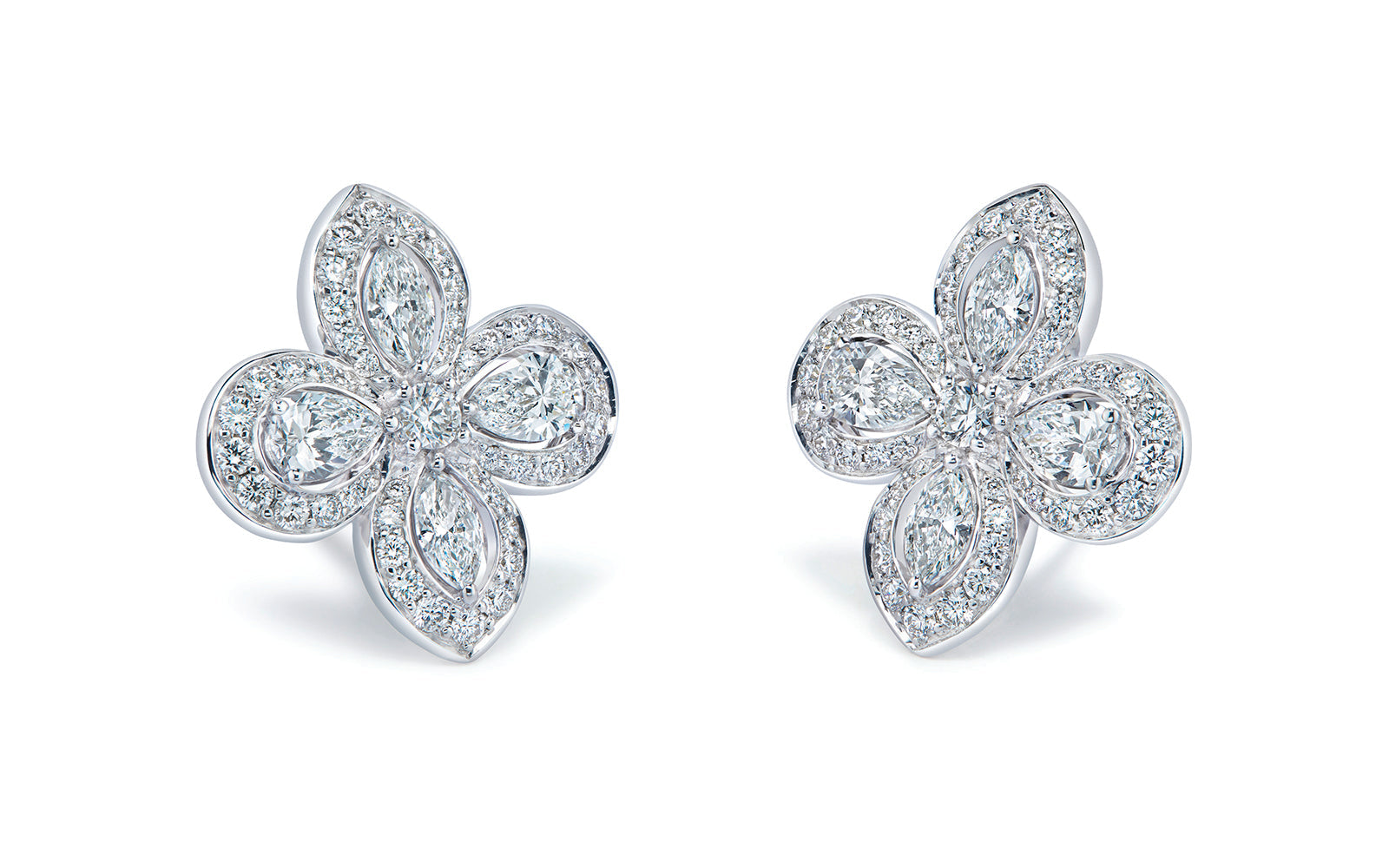 1.64ct D Flawless Diamond Earrings set in 18K White Gold