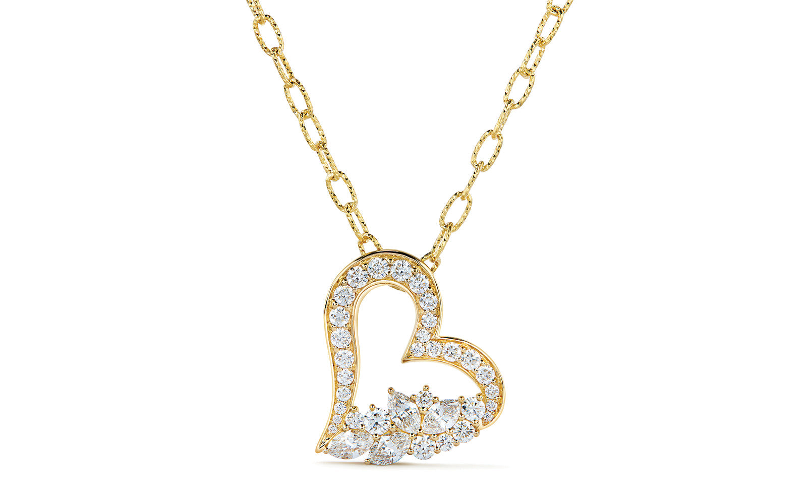 1.00ct D Flawless Diamond Necklace set in 18K Yellow Gold