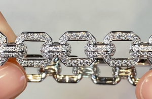 3.28ct D Flawless Diamond Bracelet set in 18K White Gold
