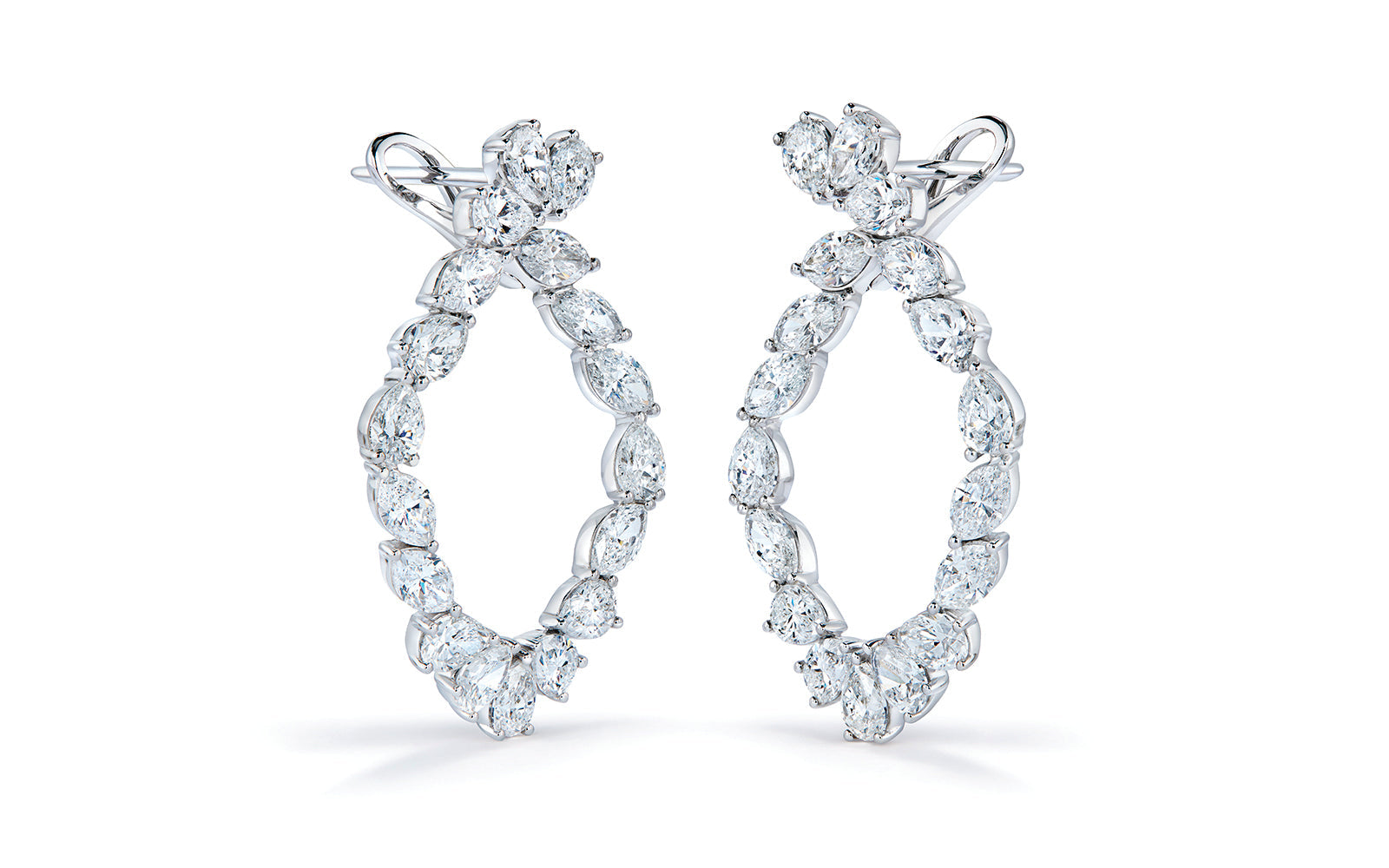 5.00ct D Flawless Diamond Earrings set in 18K White Gold