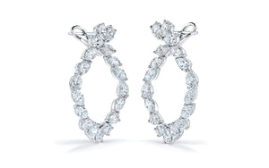 5.00ct D Flawless Diamond Earrings set in 18K White Gold