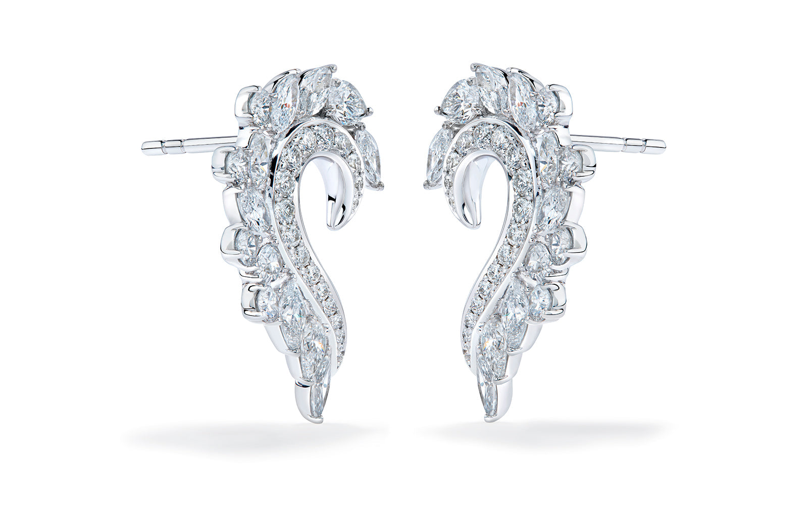 3.10ct D Flawless Diamond Earrings set in 18K White Gold
