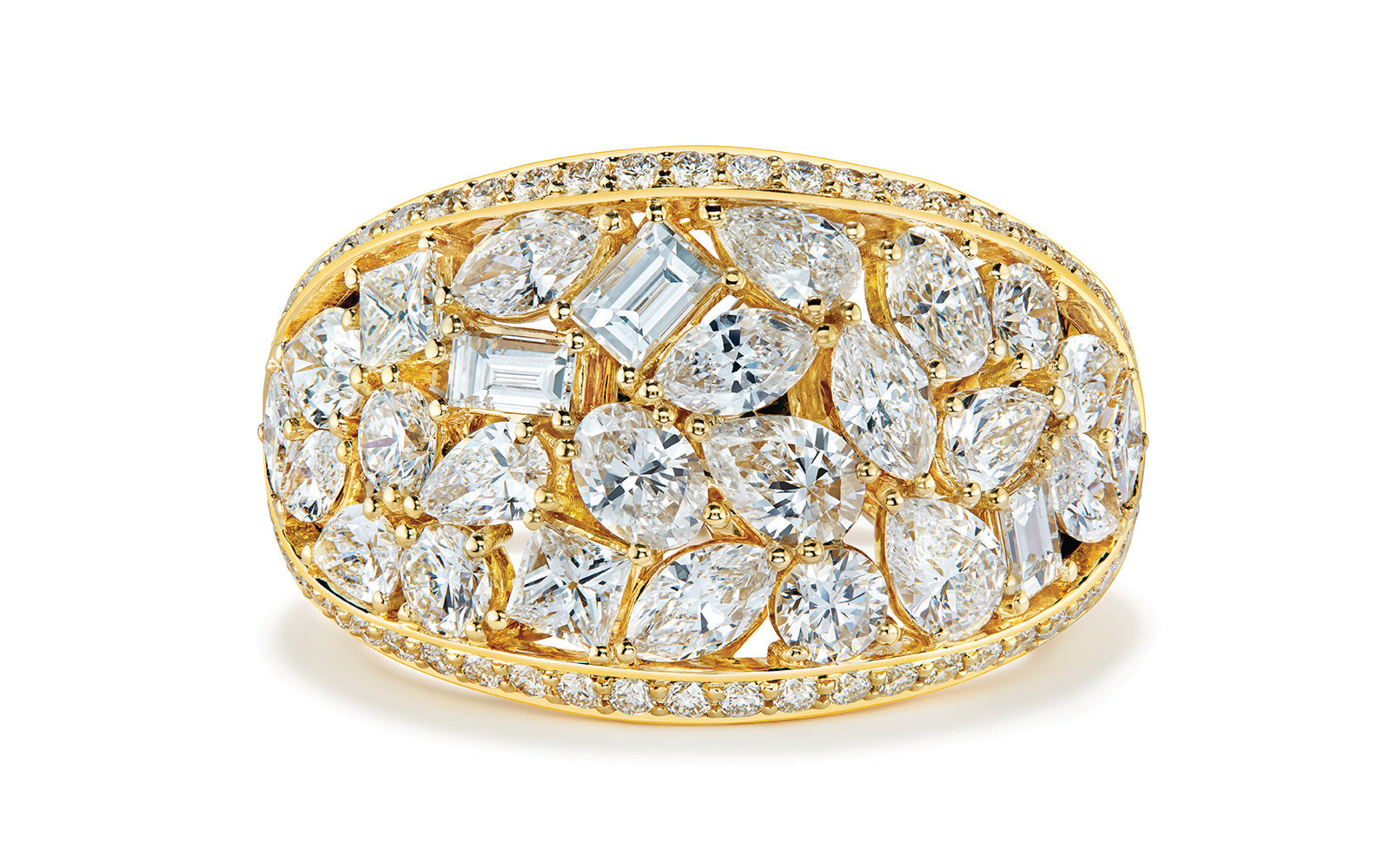 3.24ct D Flawless Diamond Ring set in 18K Yellow Gold