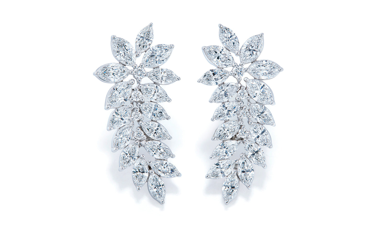2.46ct D Flawless Diamond Earrings set in 18K White Gold