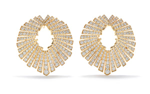 2.92ct D Flawless Diamond Earrings set in 18K Yellow Gold