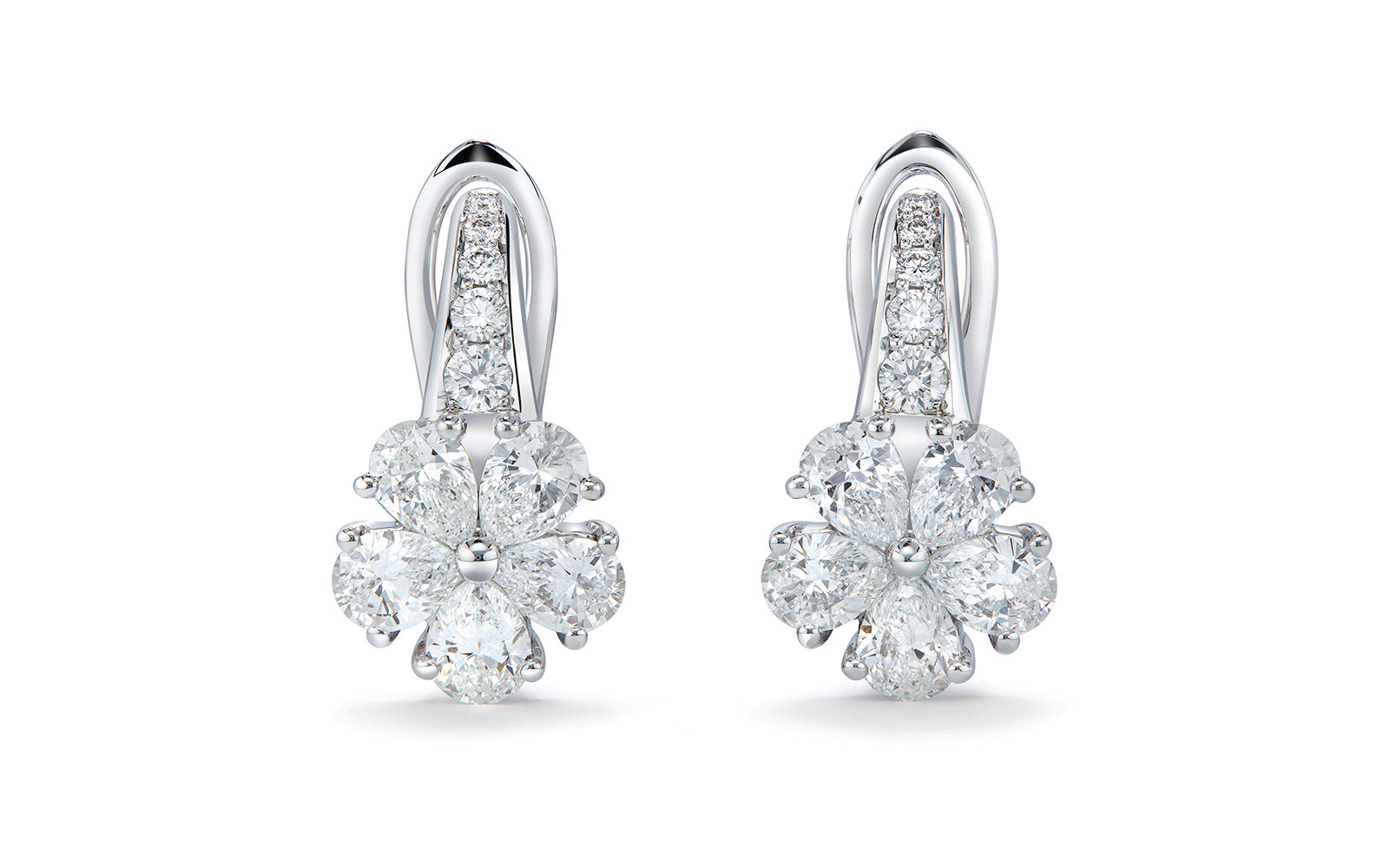 1.54ct D Flawless Diamond Earrings set in 18K White Gold