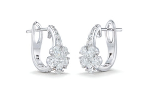 1.54ct D Flawless Diamond Earrings set in 18K White Gold