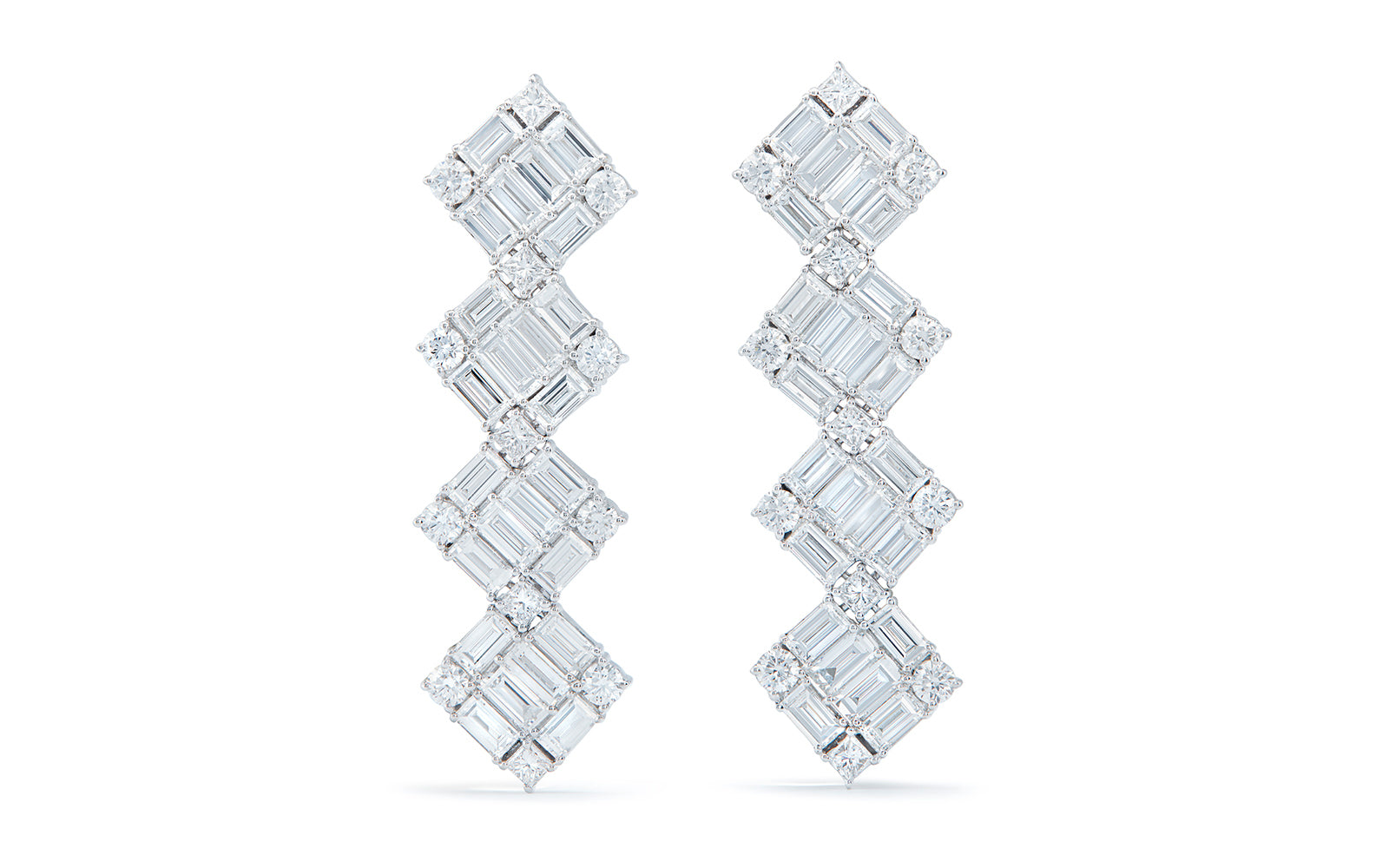 5.86ct D Flawless Diamond Earrings set in 18K White Gold