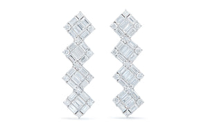 5.86ct D Flawless Diamond Earrings set in 18K White Gold
