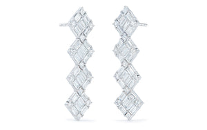 5.86ct D Flawless Diamond Earrings set in 18K White Gold