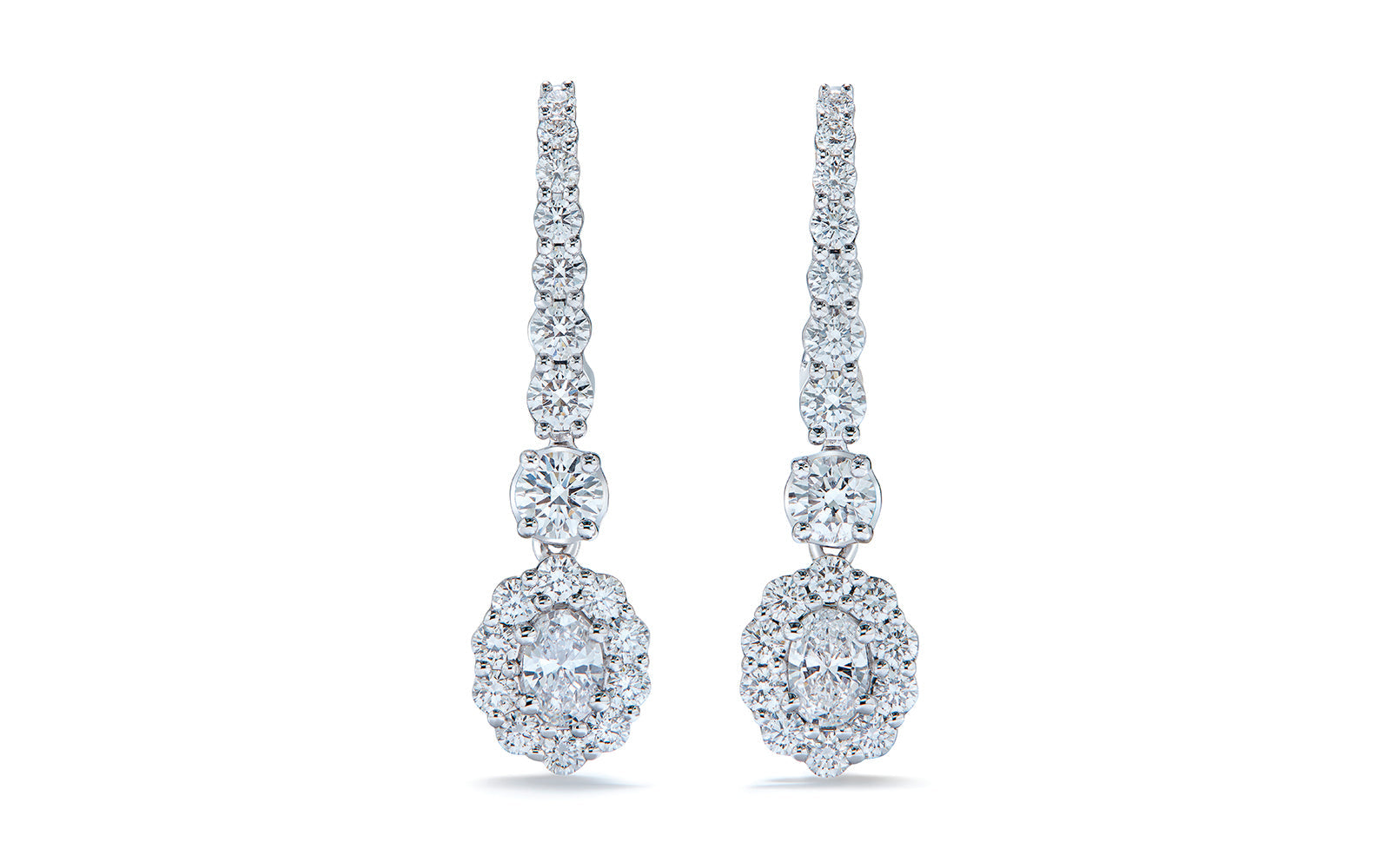 1.48ct D Flawless Diamond Earrings set in 18K White Gold