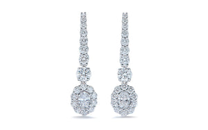1.48ct D Flawless Diamond Earrings set in 18K White Gold