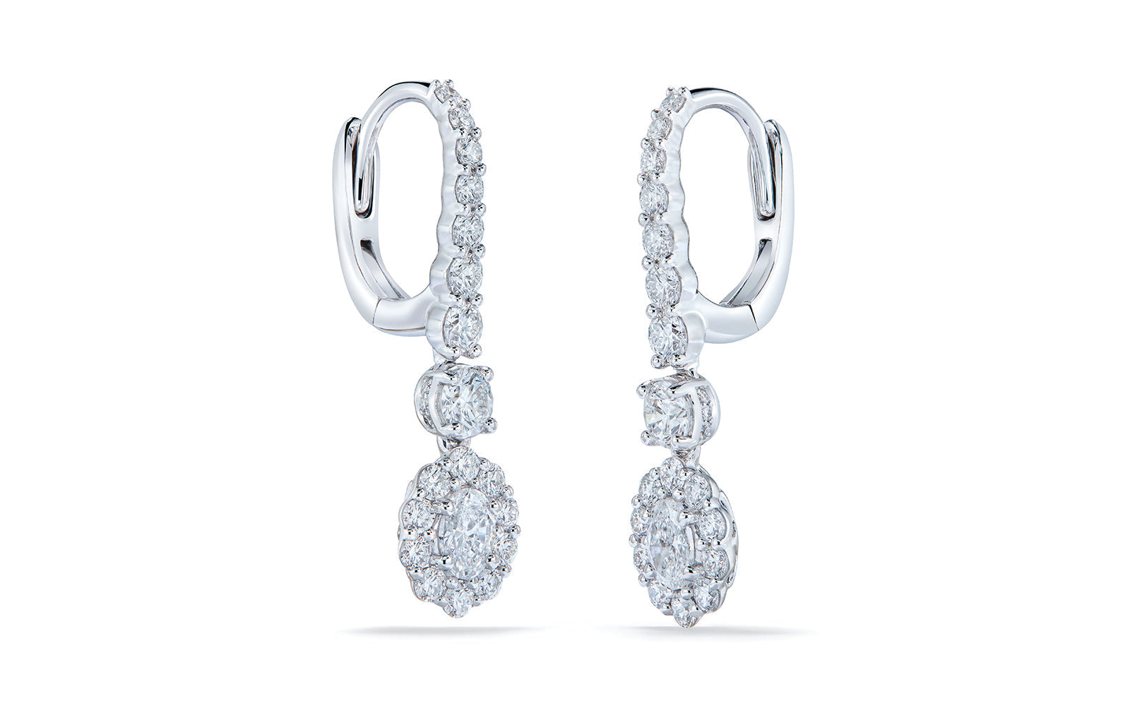 1.48ct D Flawless Diamond Earrings set in 18K White Gold