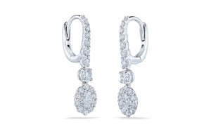 1.48ct D Flawless Diamond Earrings set in 18K White Gold