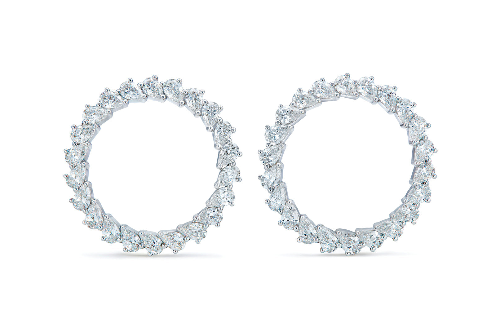 2.12ct D Flawless Diamond Earrings set in 18K White Gold