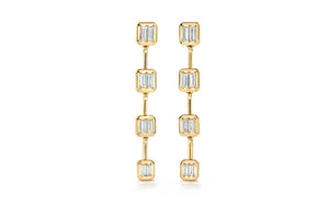 1.52ct D Flawless Diamond Earrings set in 18K Yellow Gold