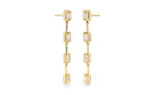 1.52ct D Flawless Diamond Earrings set in 18K Yellow Gold