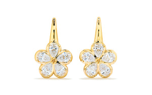 1.54ct D Flawless Diamond Earrings set in 18K Yellow Gold