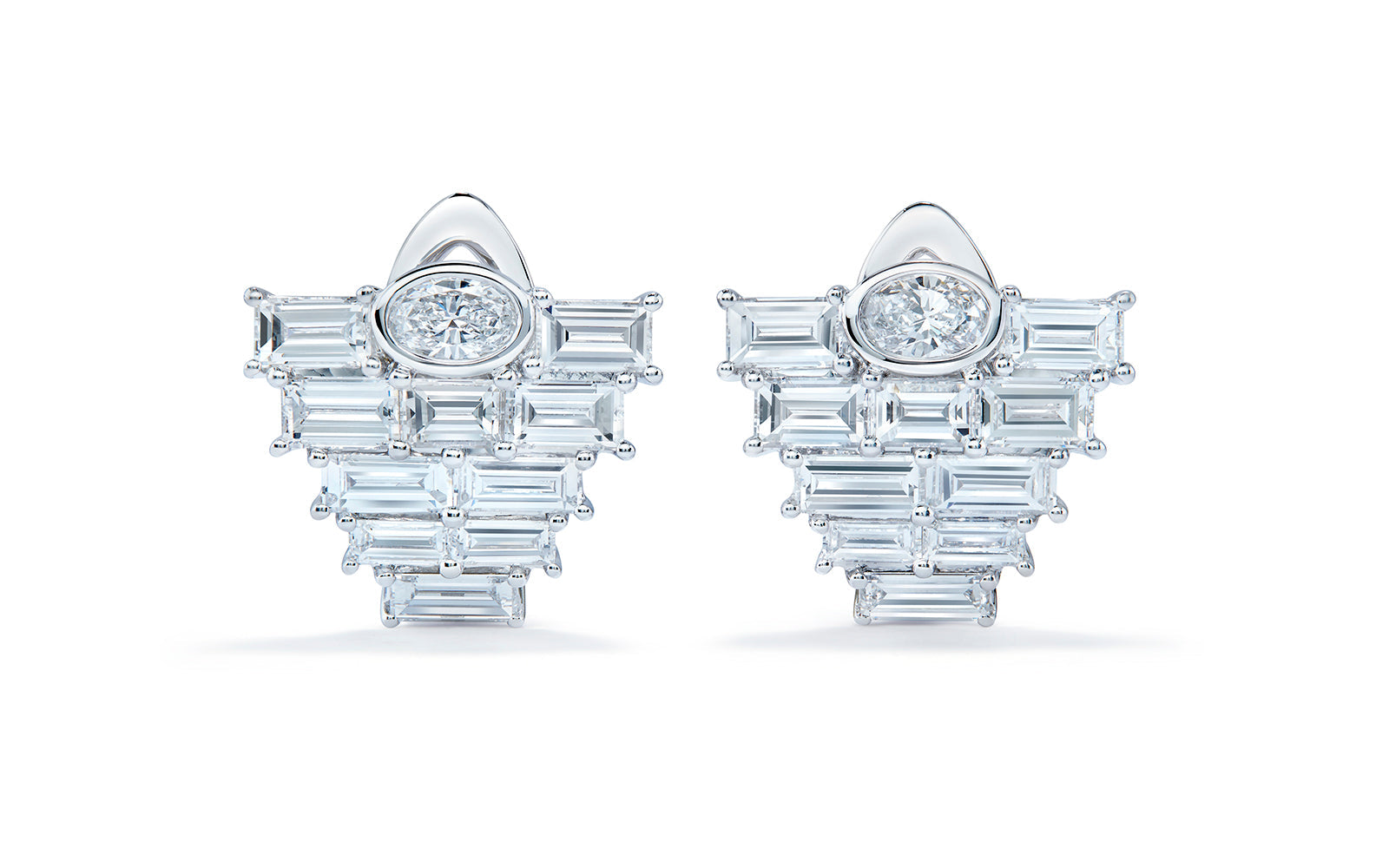 2.64ct D Flawless Diamond Earrings set in 18K White Gold