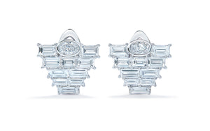 2.64ct D Flawless Diamond Earrings set in 18K White Gold