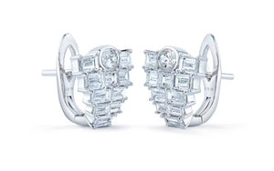 2.64ct D Flawless Diamond Earrings set in 18K White Gold