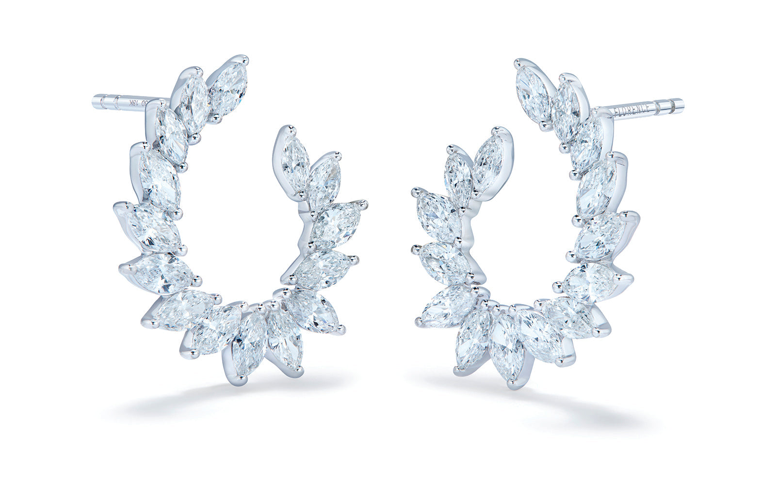 2.60ct D Flawless Diamond Earrings set in 18K White Gold