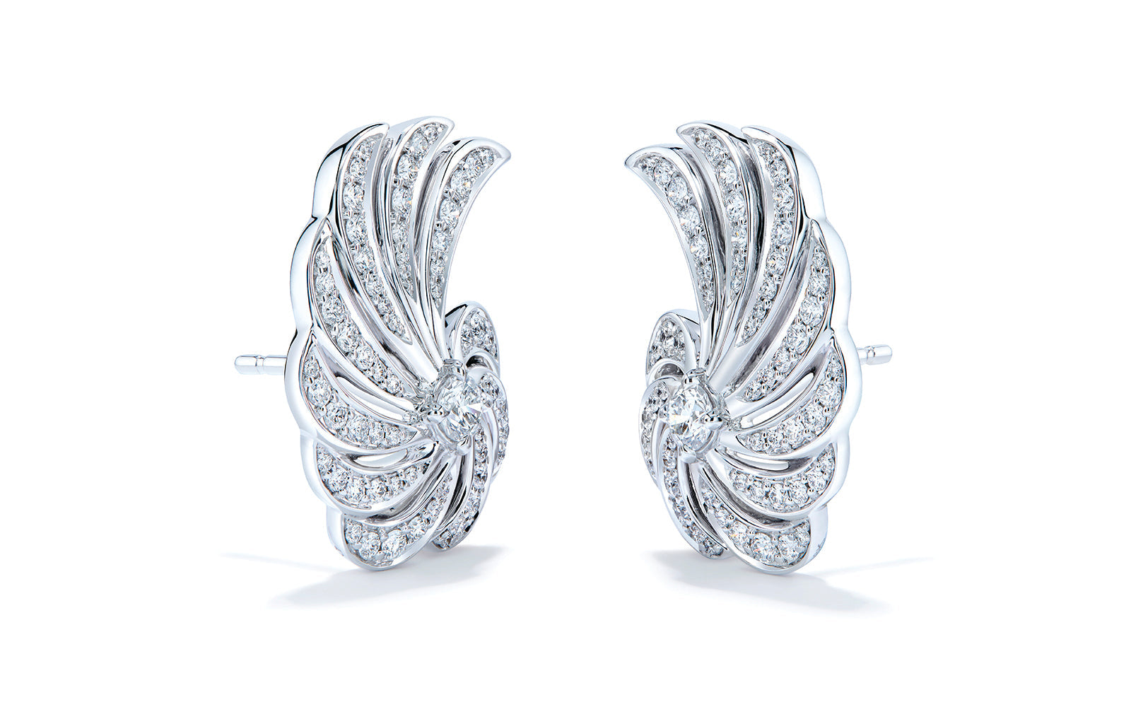1.02ct D Flawless Diamond Earrings set in 18K White Gold