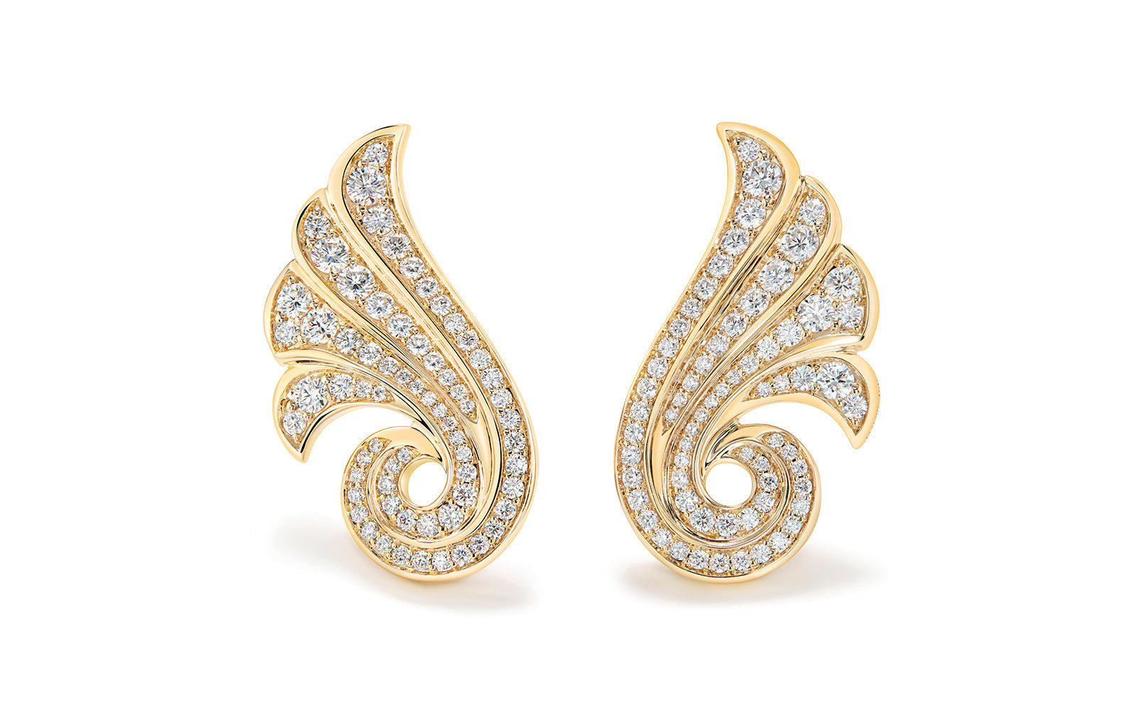 1.36ct D Flawless Diamond Earrings set in 18K Yellow Gold